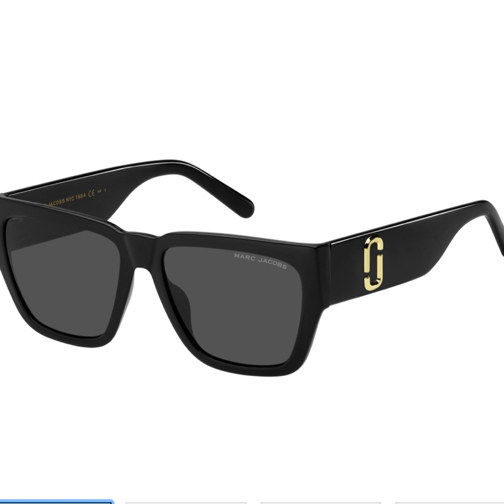Marc Jacobs Black Sunglasses with Gold Accent MARC 646/S (New)